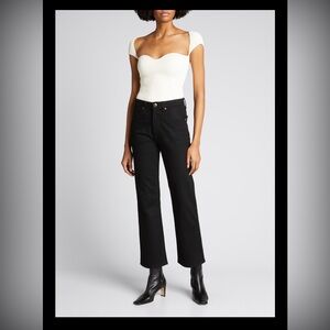 KHAITE Vivian black denim pants